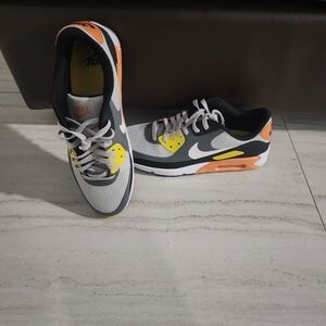 Nike Air Max Sneakers in Gray, Orange, and Yellow